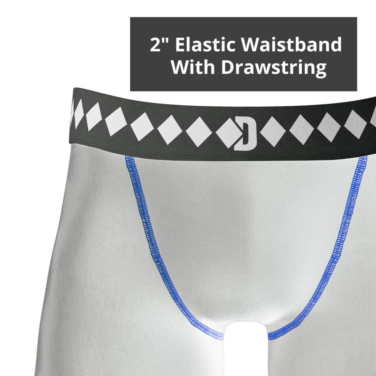 Diamond MMA Compression Jock Short | White