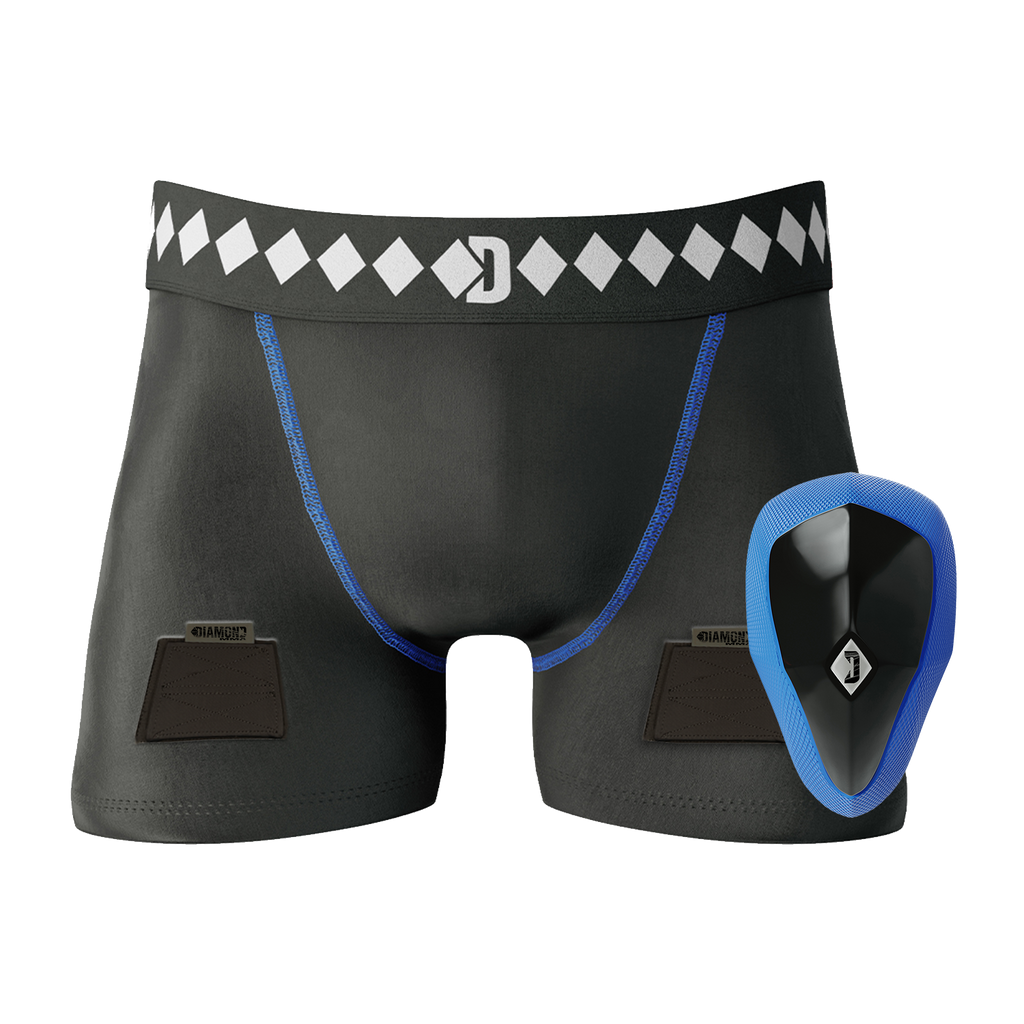 Hockey Compression Shorts and Athletic Cup System with Athletic Cup Pocket  by Diamond MMA